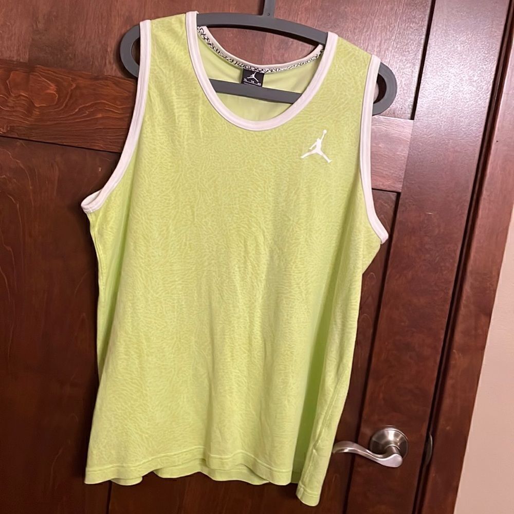 Michael Jordan Lime Green & White Tank - XL